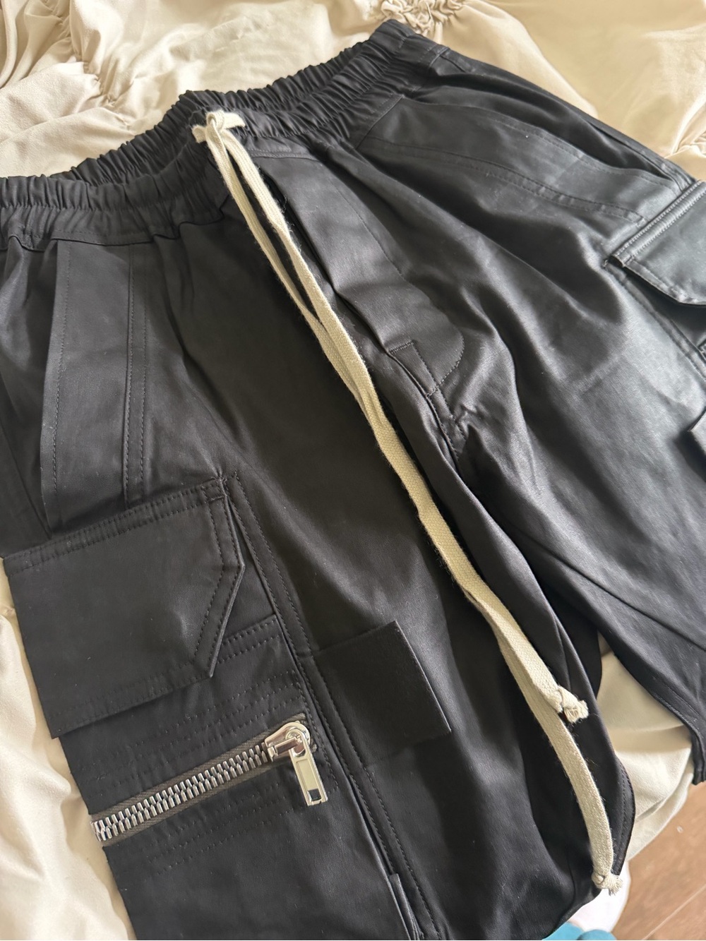 Rick Ownes Cargo Zipper Drawstring Pants - Picture 1 of 4